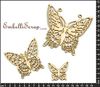 embellissement en français pour le scrapbooking Papillons de Dentelle, en Carton bois