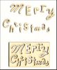 Embellissement Scrap Merry Christmas petit format en Carton