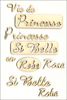 embellissement en français pour le scrapbooking Les Petits Mots de la Princesse, en Carton bois