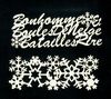 embellissement en français pour le scrapbooking Frise Bonhomme de Neige en Papier