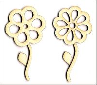 Embellissement Scrap Fleurs ajourées, en Carton bois