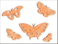 Embellissement Scrap Nuée de Papillons en Feutrine