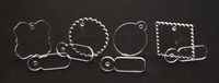 Embellissement Scrap Huit Mini Etiquettes en Transparence