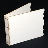 Embellissement Scrap Couverture de Mini-album Bord Accolade, en Carton bois