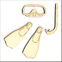 Embellissement Scrap Panoplie du Plongeur en carton