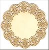 Embellissement Scrap Grand Napperon de Dentelle rond, en Carton bois