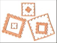 Embellissement Scrap Cadres carrés Petit-Beurre 