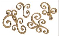 Embellissement Scrap Lot de Grandes Volutes, en Feutrine