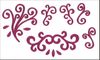 embellissement en français pour le scrapbooking Lot de Grandes Volutes Baroques en Feutrine