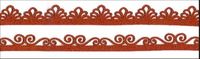 Embellissement Scrap Grandes Bordures à Volutes  en Feutrine