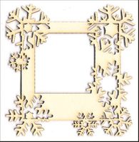 Embellissement Scrap Cadre enneigé en Carton