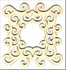 embellissement en français pour le scrapbooking Cadre à Volutes en Carton