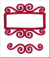 Embellissement Scrap Porte Etiquette Rectangulaire en Feutrine