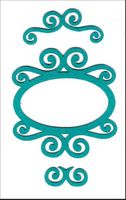 Embellissement Scrap Grand Porte Etiquette Ovale en Feutrine