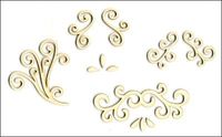 Embellissement Scrap Lot de Grandes Volutes Baroques, en Carton bois