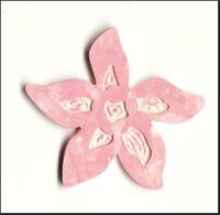 Embellissement Scrap Grande Fleur Pointue de Face