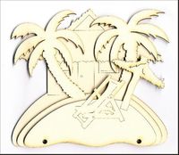 Embellissement Scrap Mini Album Ile Paradisiaque