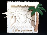 Embellissement Scrap Mini album Ile dans son Cadre Boite 