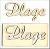 embellissement en français pour le scrapbooking Mot Plage en Carton