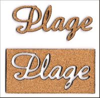 Embellissement Scrap Mot Plage en Liège