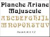 embellissement en français pour le scrapbooking Planche Ariane Majuscule Mini en Transparence