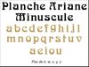 embellissement en français pour le scrapbooking Planche Ariane Minuscule Classique en Transparence