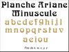 embellissement en français pour le scrapbooking Planche Ariane Minuscule Classique en Bazzill