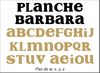 embellissement en français pour le scrapbooking Planche Barbara Classique en Transparence