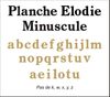embellissement en français pour le scrapbooking Planche Elodie Minuscule Mini en Liège
