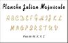 embellissement en français pour le scrapbooking Planche Julian Majuscule Mini en Carton Bois