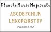 embellissement en français pour le scrapbooking Planche Marie Majuscule Classique en Feutrine