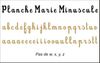 embellissement en français pour le scrapbooking Planche Marie Minuscule Classique en Transparence