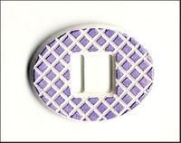 Embellissement Scrap Passe-Ruban Ovale Quadrillé