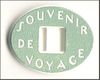 Embellissement Scrap Passe-Ruban Ovale Souvenir de Voyage