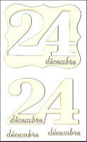Embellissement Scrap 24 décembre en Carton bois
