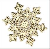 Embellissement Scrap Flocon de Neige Merveilleux, en Carton bois