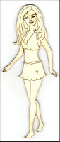 Embellissement Scrap Grande Poupée Mannequin, en Carton bois