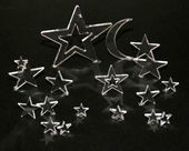 Embellissement Scrap Pluie d'Etoiles, en Transparence