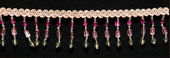 Embellissement Scrap Guirlande de Breloques, couleur rose et vert