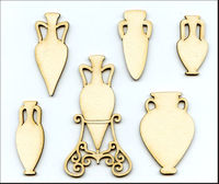 Embellissement Scrap Amphores, en Carton bois