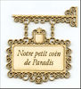 embellissement en français pour le scrapbooking Suspension Plaque 