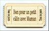 Embellissement Scrap Ticket Dentelé, Personnalisé, en Carton bois 