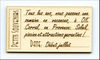 embellissement en français pour le scrapbooking Ticket Petits Souvenirs, Personnalisé, en Carton bois 