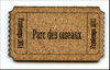 Embellissement Scrap Ticket Dentelé, Personnalisé, en Liège