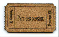 Embellissement Scrap Ticket Dentelé, Personnalisé, en Liège