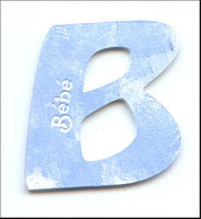 Embellissement Scrap Lettre B gravée, Personnalisée