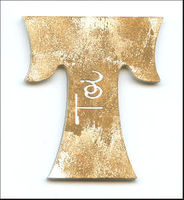 Embellissement Scrap Lettre T gravée, Personnalisée