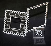 Embellissement Scrap Cadre Noël, en Transparence givrée