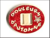 Embellissement Scrap Passe-Ruban Ovale Couleurs d'Automne