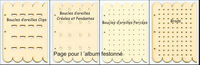 Embellissement Scrap Page Festonnée pour Boucles d'Oreilles ou Brads en Carton